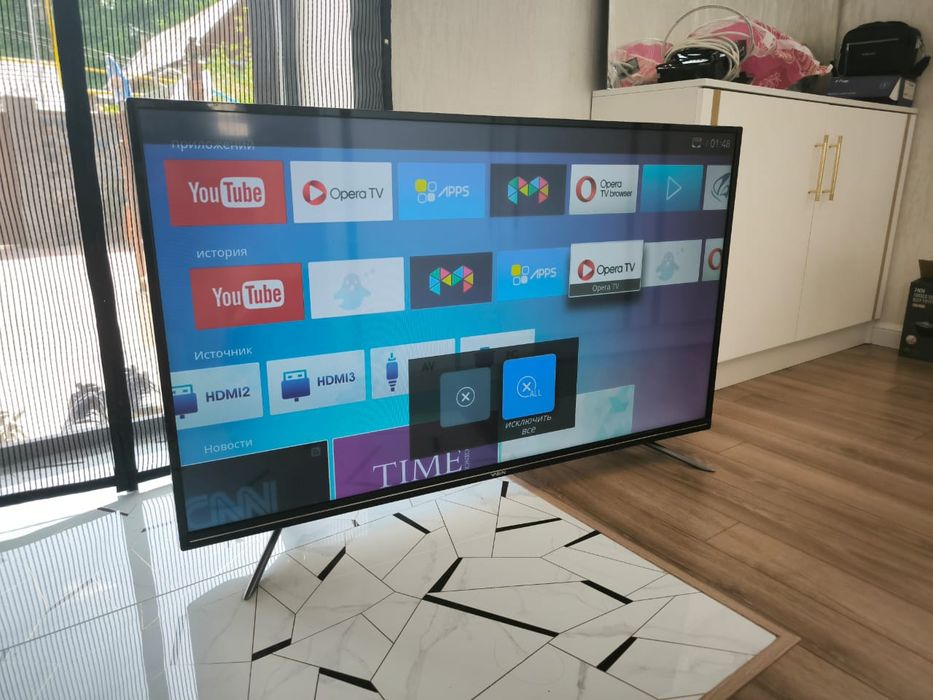 Yasin 130 см smart tv телевизор — фото, Алматы