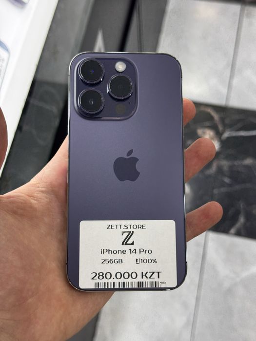 Телефон iPhone 14 Pro 256gb 100% Айфон 14 Про 256гб 100% — фото, Алматы