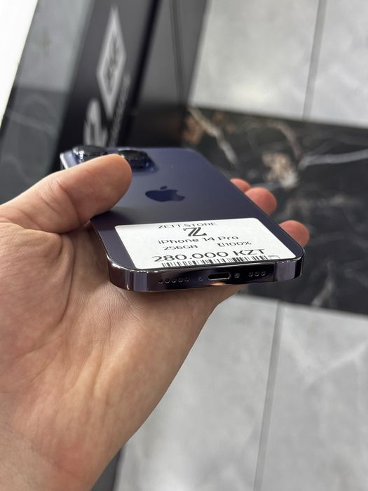 Телефон iPhone 14 Pro 256gb 100% Айфон 14 Про 256гб 100% — фото, Алматы