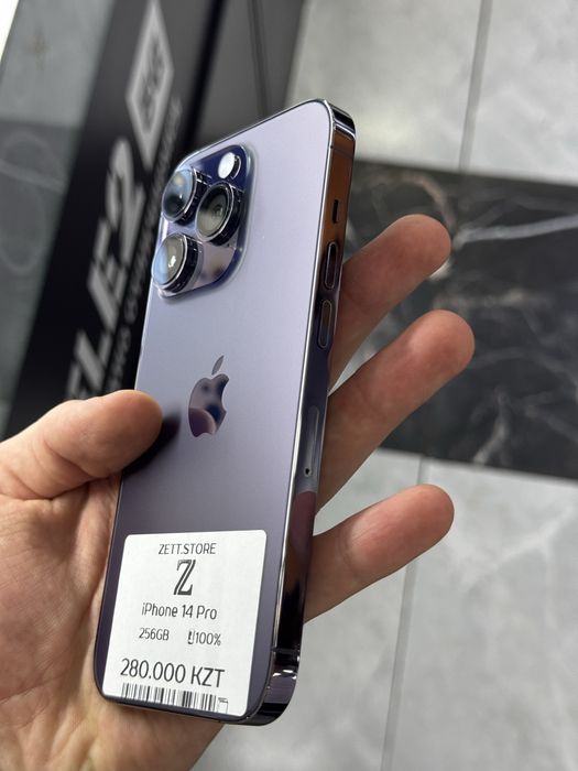 Телефон iPhone 14 Pro 256gb 100% Айфон 14 Про 256гб 100% — фото, Алматы